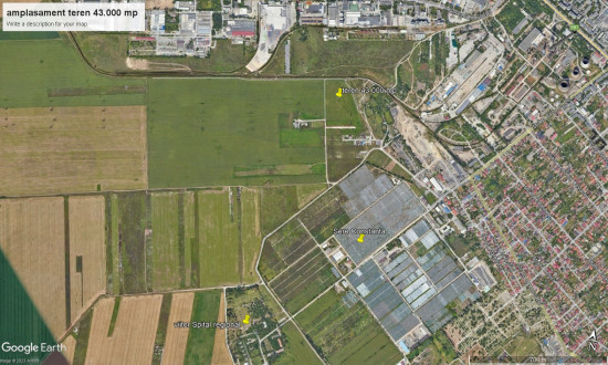 Vanzare Teren Intravilan 1100 m² - Industriala, Constanta